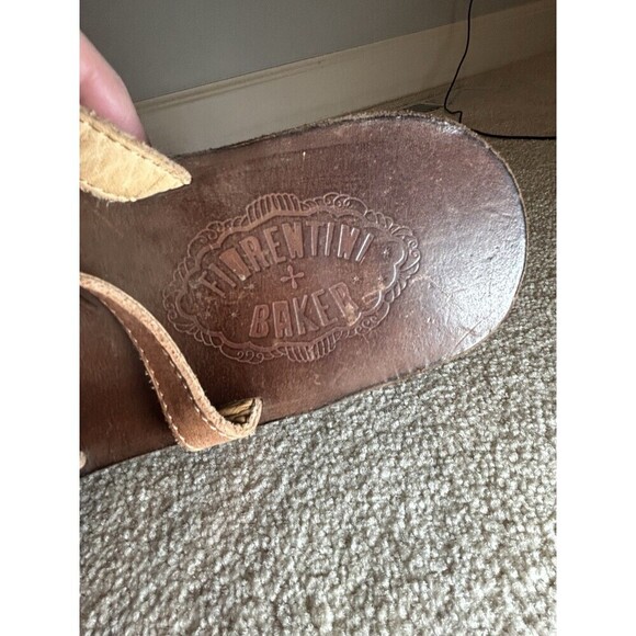 Fiorentini + Baker Brown Leather Sandals Flat Gladiator Style Italy Size 8.5 - Picture 6 of 9